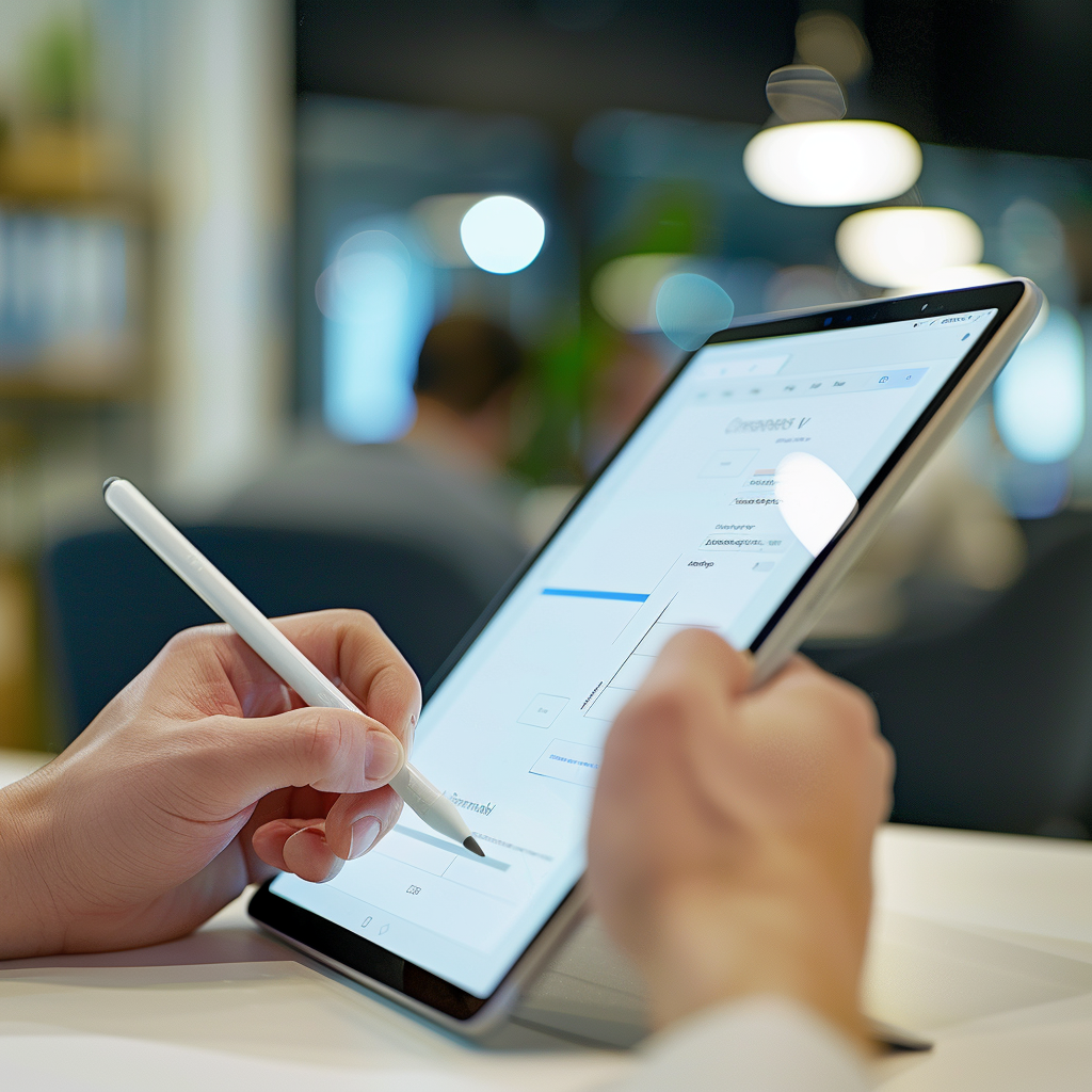 Close-up_of_a_hand_holding_a_stylus_and_completing