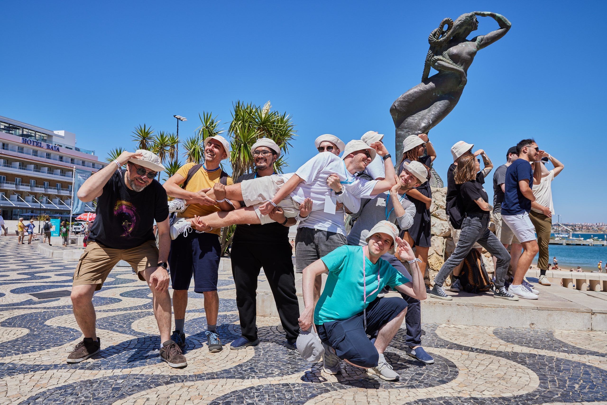 Group enjoying an Infinite quarterly team event