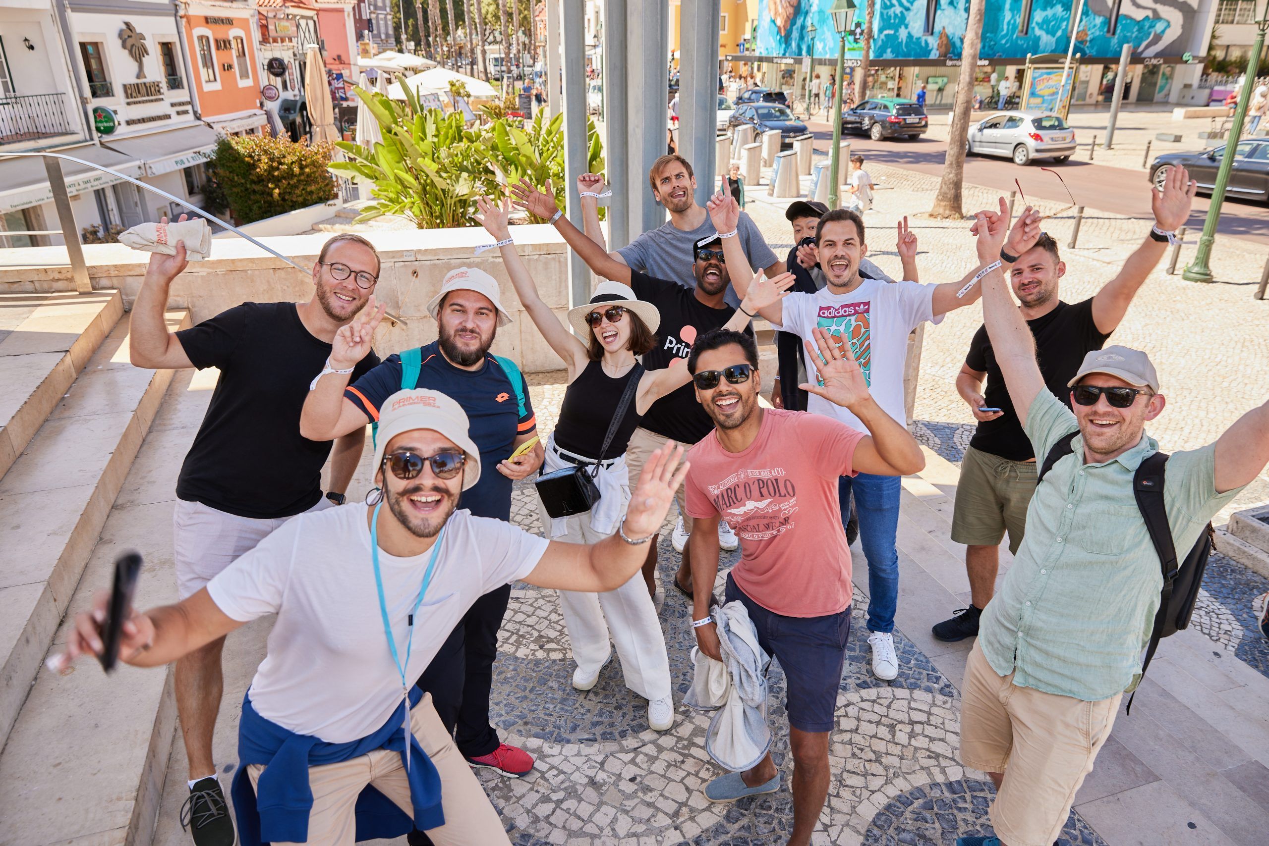 Team photo from an Infinite team-building scavenger hunt