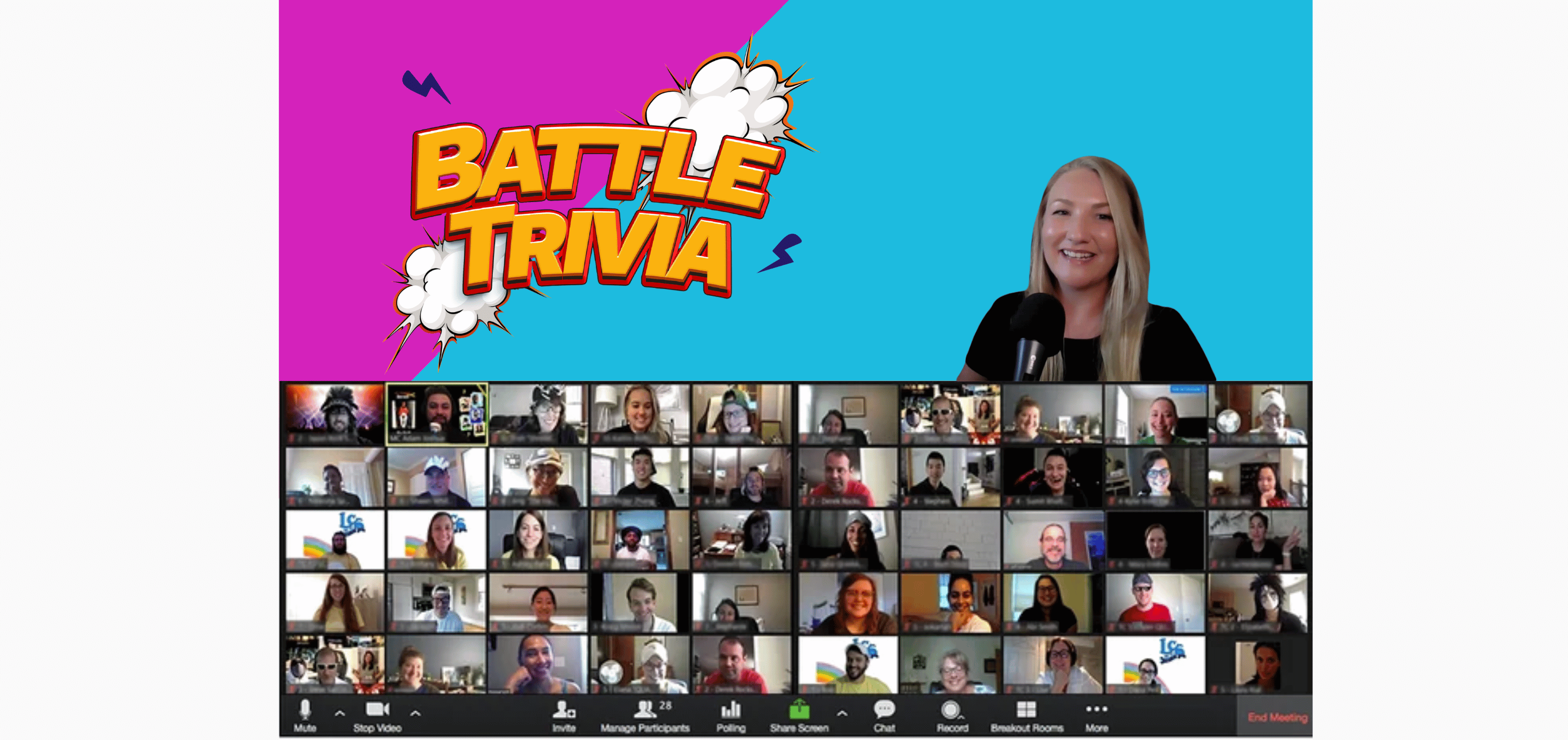 Battle Trivia virtual team building game screenshot