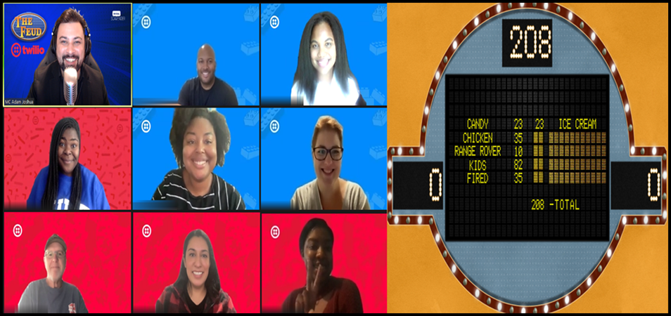 The Feud virtual game show team challenge screenshot