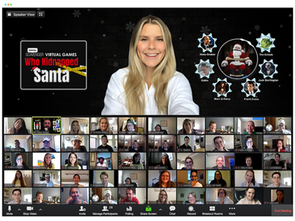 Who Kidnapped Santa gameday virtual team experience