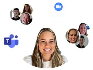Virtual game producer with video conferencing platforms