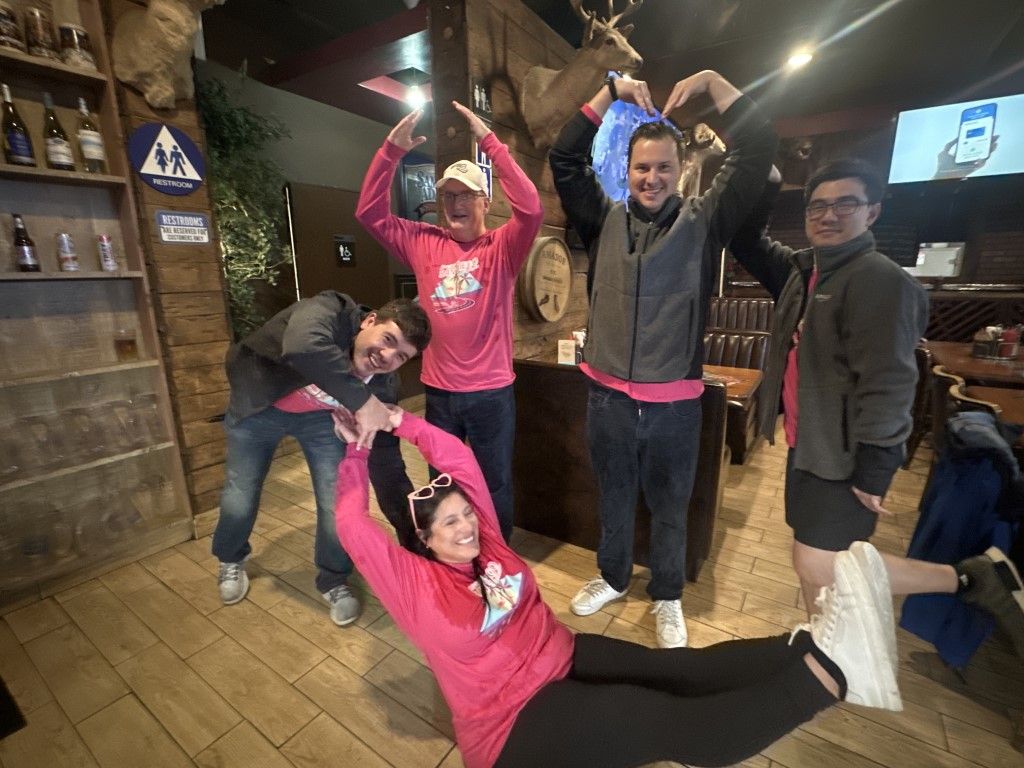 Indoor team building games event photo