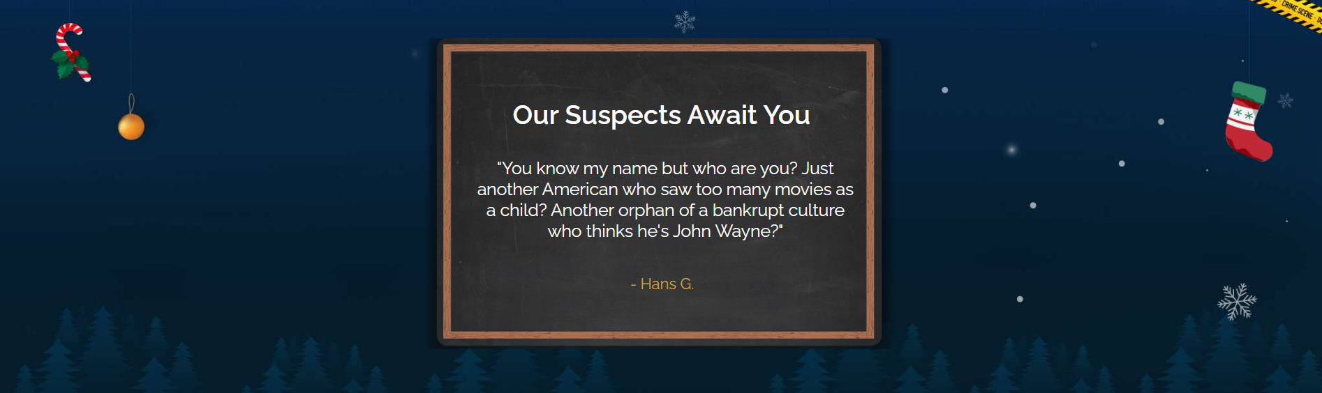 Who Kidnapped Santa customer testimonial highlight