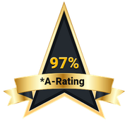 97% A-Rating badge