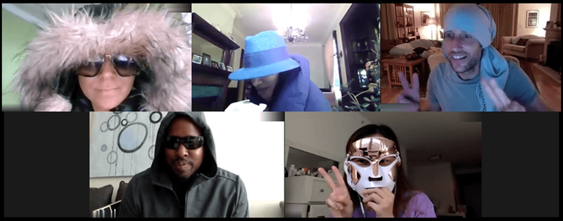 Suspects in disguise during Who Kidnapped the Boss