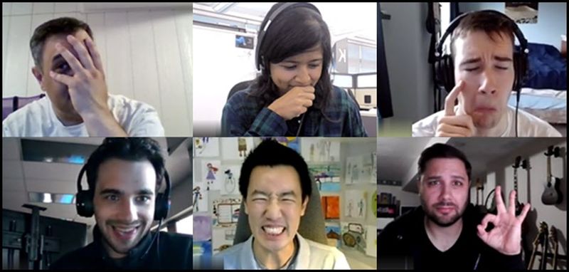 Team reactions during Great Scott
