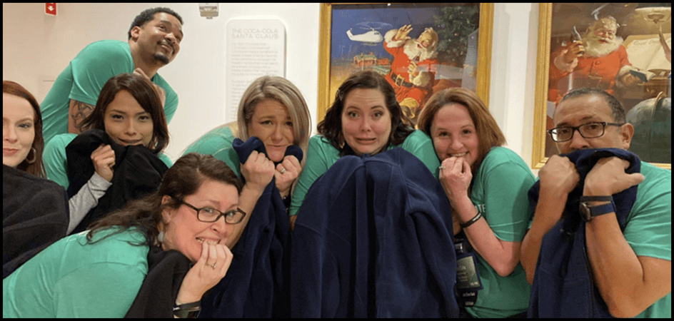 Teams playing Unlock the Box escape room style game
