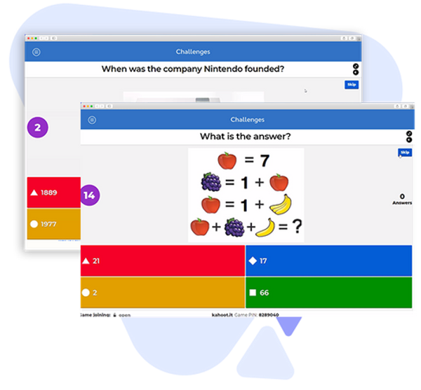 Battle Trivia virtual game interface
