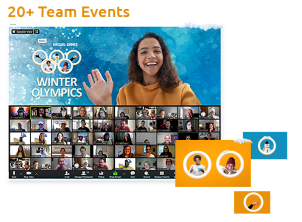 Winter Olympics virtual game booking and setup