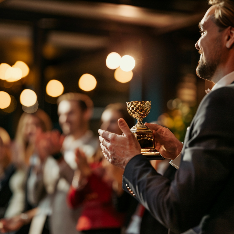 A_corporate_award_ceremony_with_a_diverse_group